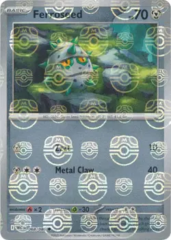 Pokemon Ferroseed (68/327) White Flare NM REVERSE HOLO- Master Ball Pattern - Image 1