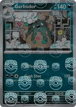 Pokemon Garbodor (60/330) White Flare NM REVERSE HOLO- Master Ball Pattern - Image 1