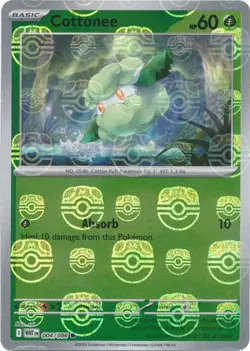 Pokemon Cottonee (4/330) White Flare NM REVERSE HOLO- Master Ball Pattern - Image 1