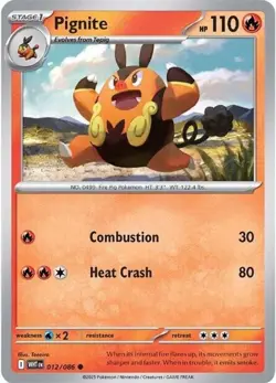 Pokemon Pignite (12/325) White Flare LP REVERSE HOLO - Image 1