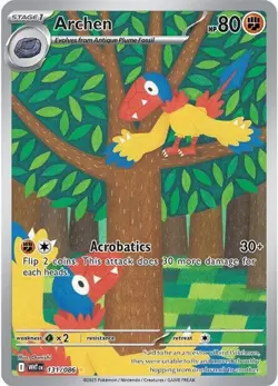 Pokemon Archen (131/325) White Flare LP HOLO - Image 1