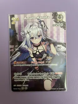 Hololive TCG Amane Kanata Foil Card hBP01-014 UR NM Condition - Image 1
