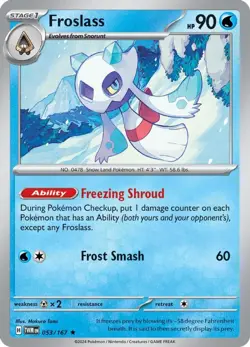 Pokemon Froslass (53/265) Twilight Masquerade LP HOLO - Image 1