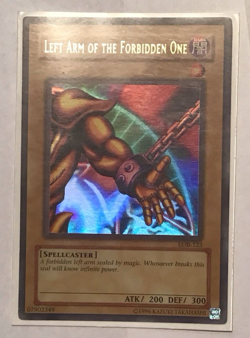Left Arm of the Forbidden One LOB-123 Unlimited Edition NM Exodia - Image 3