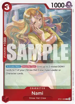 One Piece Nami (ST21-009/33) Starter Deck 21 EX Gear 5 NM FOIL - Image 1
