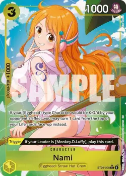 One Piece Nami (ST29-008/31) Starter Deck 29 Egghead NM FOIL- Full Art - Image 1