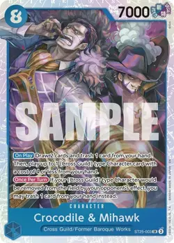 One Piece Crocodile & Mihawk (ST25-003/5) Starter Deck 25 BLUE Buggy NM FOIL - Image 1