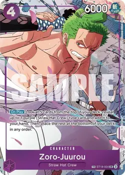 One Piece Zoro-Juurou (ST18-004/8) Starter Deck 18 PURPLE Monkey.D.Luffy LP FOIL - Image 1