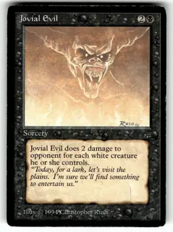 Magic the Gathering CCG Legends Card Jovial Evil - Image 1