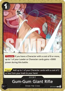 One Piece Gum-Gum Giant Rifle (ST14-014/18) Starter Deck 14 3D2Y NM - Image 1