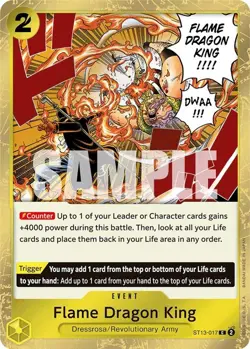 One Piece Flame Dragon King (ST13-017/47) Ultra Deck The Three Brothers LP FOIL - Image 1
