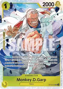 One Piece Monkey.D.Garp (ST13-013/47) Ultra Deck The Three Brothers LP FOIL - Image 1