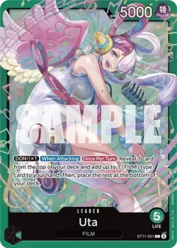 One Piece Uta (ST11-001) (ST11-001/13) Starter Deck 11 Uta NM FOIL - Image 1
