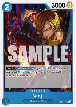 One Piece Sanji (ST12-011/20) Starter Deck 12 Zoro and Sanji NM - Image 1