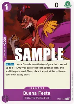 One Piece Buena Festa (ST05-014/22) Starter Deck 05 Film Edition NM - Image 1