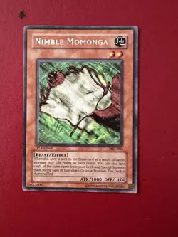 Yu-Gi-Oh TCG Nimble Momonga Magic Ruler MRL-086 1st Edition Rare Card - Image 1
