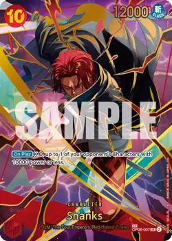 One Piece Shanks (OP06-007/377) Premium Booster -The Best- Vol. 2 NM FOIL- SP - Image 1
