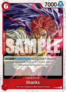 One Piece Shanks (P-083/376) Premium Booster -The Best- Vol. 2 NM FOIL- - Image 1