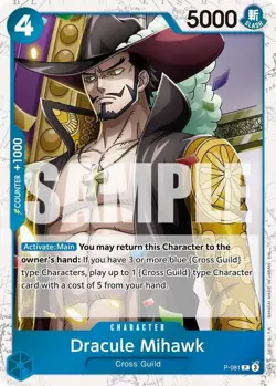 One Piece Dracule Mihawk (P-081/376) Premium Booster -The Best- Vol. 2 NM FOIL- - Image 1