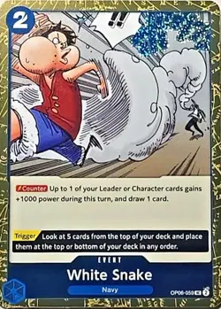 One Piece White Snake (OP06-059/376) Premium Booster -The Best- Vol. 2 NM FOIL- - Image 1