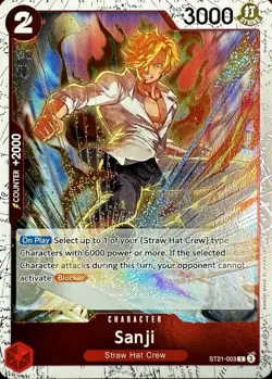One Piece Sanji (ST21-003/376) Premium Booster -The Best- Vol. 2 NM FOIL- - Image 1