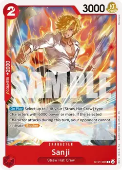 One Piece Sanji (ST21-003/376) Premium Booster -The Best- Vol. 2 NM - - Image 1