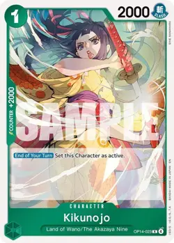 One Piece Kikunojo (OP14-023/237) OP14 The Azure Sea's Seven NM FOIL - Image 1