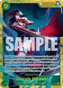 One Piece Dracule Mihawk (OP14-119/237) OP14 The Azure Sea's Seven LP FOIL - Image 1