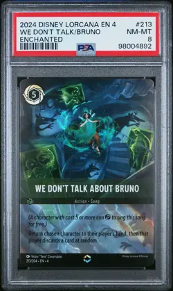 2024 DISNEY LORCANA EN 4-URSULA'S RETURN #213 WE DON'T TALK ABOUT BRUNO PSA 8 - Image 1