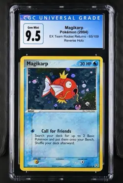 CGC 10 Magikarp EX Team Rocket Returns 65/109 Reverse Holo STAMPED Pokemon Card - Image 1