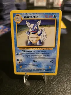 Pokemon TCG Wartortle Base Set Unlimited Uncommon Card 42/102 MP - Image 1