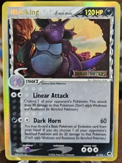 Pokemon Nidoking TCG Reverse Holo Rare EX Dragon Frontiers Card 6/101 - Image 1