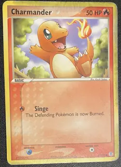 Pokemon TCG Card Charmander 57/112 EX Fire Red Leaf Green 2004 Non-Holo DMG - Image 1