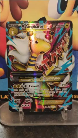 M Mega AMPHAROS EX Ancient Origins POKEMON Full-Art Holo 2015 Trading Card 88/98 - Image 1