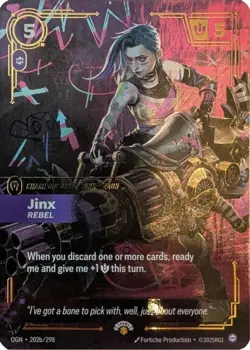 Riftbound Jinx (202b/10) Riftbound Promotional Cards NM FOIL- Organized Play - Image 1