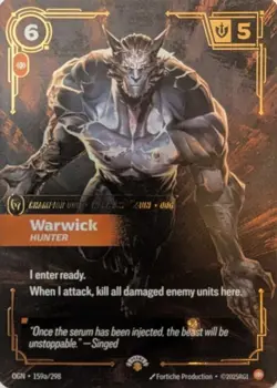 Riftbound Warwick (276a/10) Riftbound Promotional Cards NM FOIL- Organized Play - Image 1