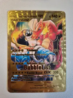 Gold Charizard & Blastoise Tag Team Pokemon Card 340HP Kanto Bond 330 - Image 1