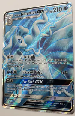 Pokemon Alolan Ninetales GX Full Art Holo SM-GR 132/145 Ultra Rare 210 HP Card - Image 4