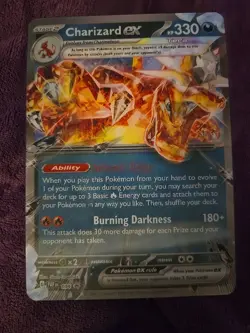Pokemon TCG Charizard EX Jumbo Oversized Lenticular Promo Card 2025 SVP196 - Image 1