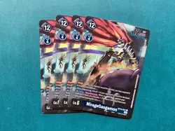 MirageGaogamon BT13-031 Playset Versus Royal Knights Digimon Card Game x4 - Image 1