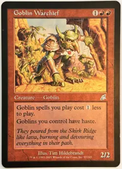Goblin Warchief 97 Magic Scourge 2003 MTG Magic The Gathering LP Card D - Image 1