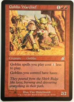 Goblin Warchief 97 Magic Scourge 2003 MTG Magic The Gathering LP Card C - Image 1