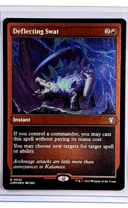 MTG Magic The Gathering CMM Commander Masters Foil Etched #532 Deflecting Swat - Image 1