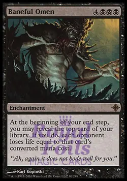 Baneful Omen 1x FOIL ROE MTG Rise of Eldrazi Rare MINT black - Image 1