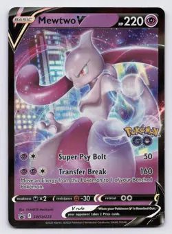 Mewtwo V Holofoil Promo SWSH: Sword & Shield Promo Cards SWSH223 MP DAMAGE - Image 1