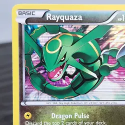 Rayquaza 93/113 Legendary Treasures Holo Rare Pokemon TCG Card Black White NM - Image 2