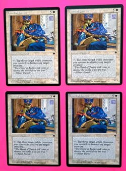 Magic the Gathering MTG Fallen Empire HAND OF JUSTICE X 4 LP/EX RARE 1994 - Image 1