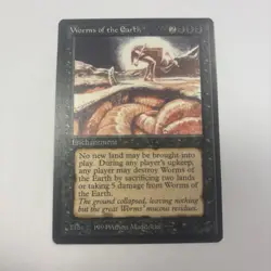 Worms of the Earth NM The Dark MTG 1994 Black Enchantment No New Lands - Image 1
