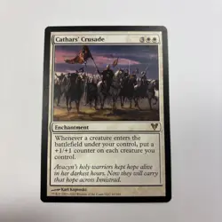 Cathars' Crusade LP Avacyn Restored MTG 10 / 244 English Regular +1/+1 Counters! - Image 1
