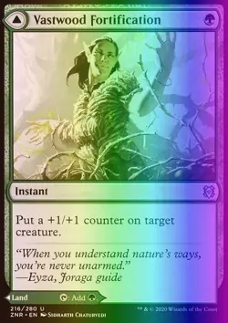 MTG Magic the Gathering Vastwood Fortification (216/493) Zendikar Rising LP FOIL - Image 1